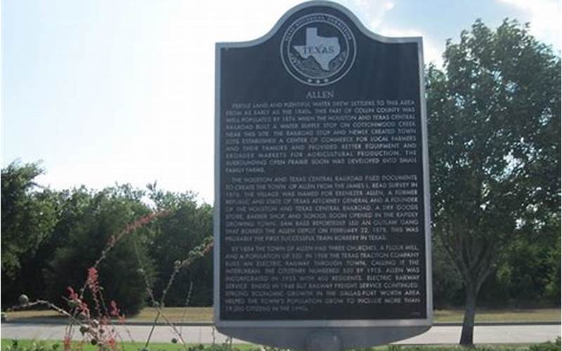 Allen Texas Historical Marker