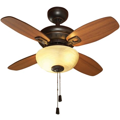 Allen + roth Eastview 23in Aged Bronze Downrod Mount Indoor Ceiling Fan with Light Kit and