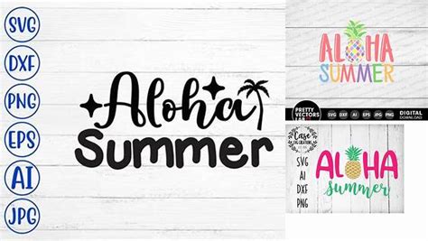 Download Aloha Summer SVG Font Cut Files Commercial Use DXF Files