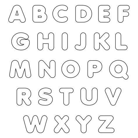 Alphabet Bubble Letters Printable