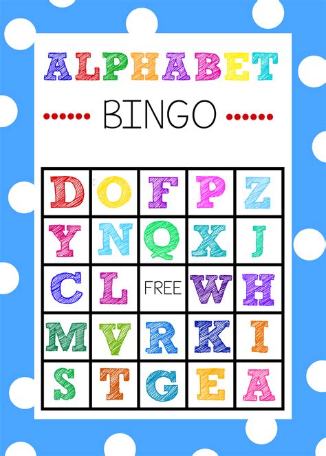 Alphabet Bingo Cards Free Printable