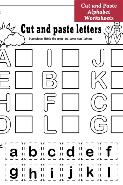 Alphabet Cut And Paste Worksheets