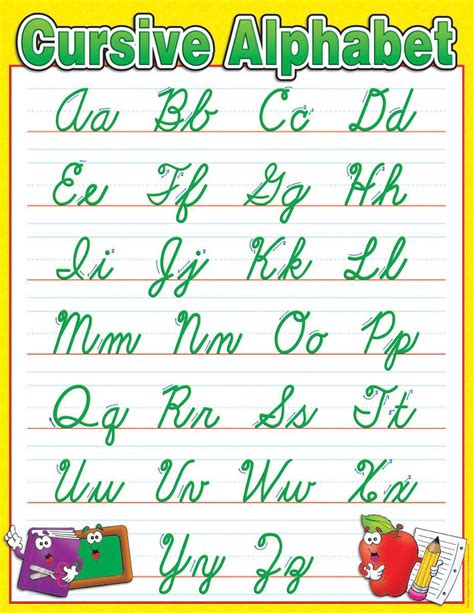 Alphabet In Cursive Printable