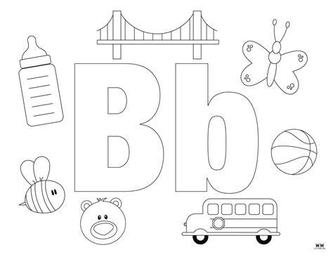Alphabet Letter B Coloring Pages