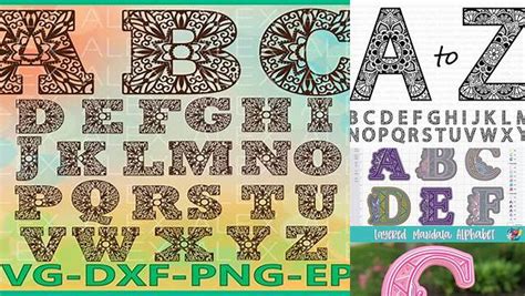 Download Alphabet Mandala Svg Free - 208+ Crafter Files for Cricut Machine