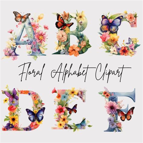 Download Alphabet Monogram Floral Commercial Use For Crafts