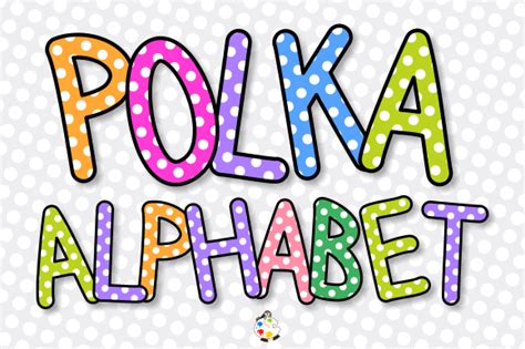 Download Alphabet Polka Dot Lettering Clipart Printable