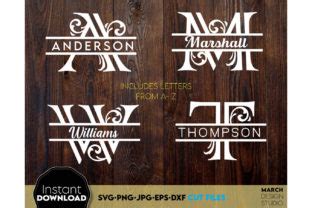 Download Alphabet Split Monogram Bundle Letters Commercial Use