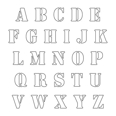 Alphabet Stencil Template