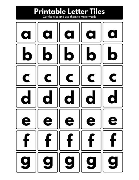 Alphabet Tiles Printable