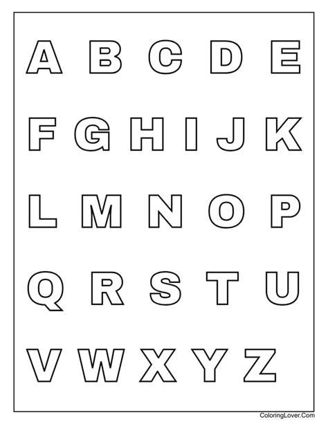 Alphabet To Color Printable