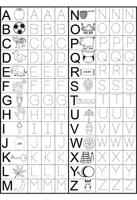 Alphabet Worksheets Printable Kindergarten