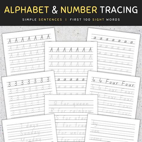 Alphabet and Number Pages