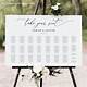 Alphabetical Wedding Seating Chart Template