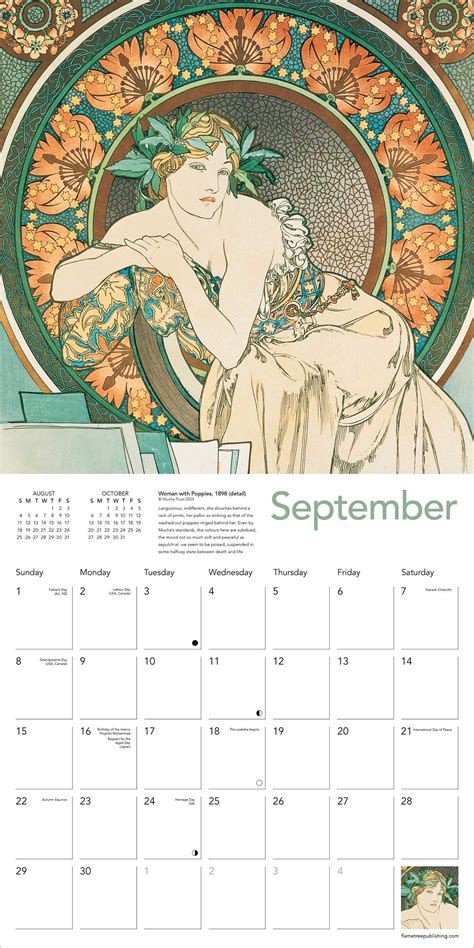 Alphonse Mucha Calendar