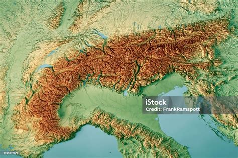 Le Alpi, 1899 (awesome topographic map of the Alps) Cartografia, Mapa