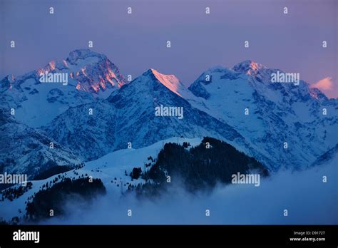 Alps at dusk