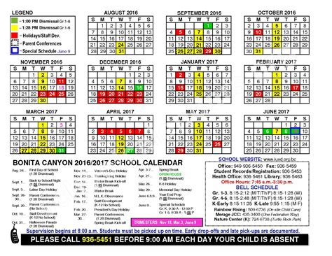 Alta Vista Elementary Calendar