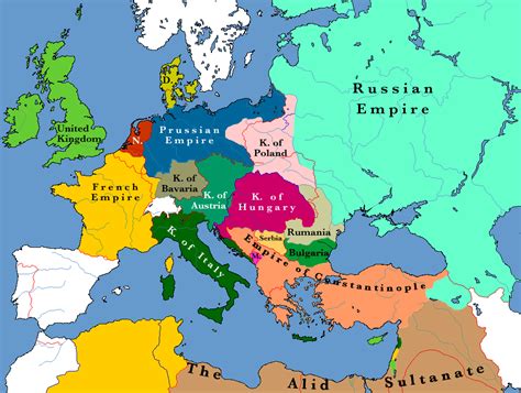 Alternate history Europe 1215 AD imaginarymaps