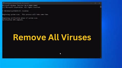 Alternate way to remove virus using cmd