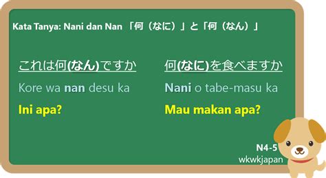 Alternatif kata yang mirip dengan Nani di Bahasa Jepang