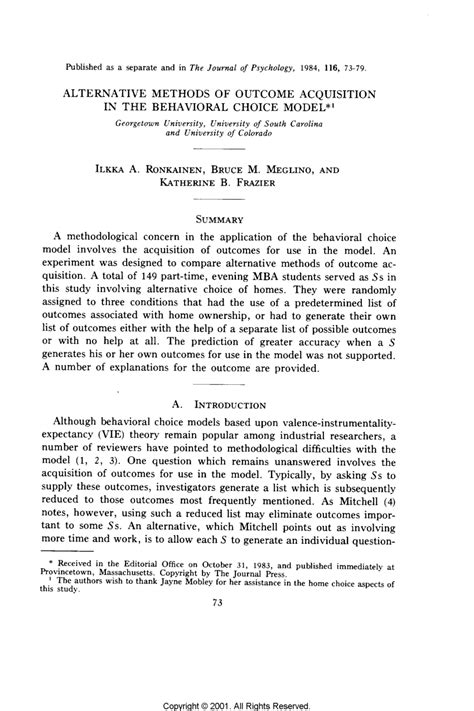 Alternative Acquisition Methods