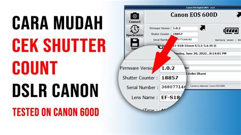 Alternative cara mengecek shutter count Canon 700D