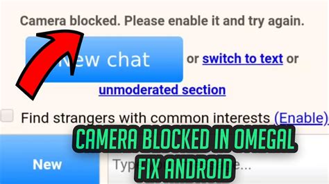 Alternative solutions to fix the mirror camera issue on Omegle