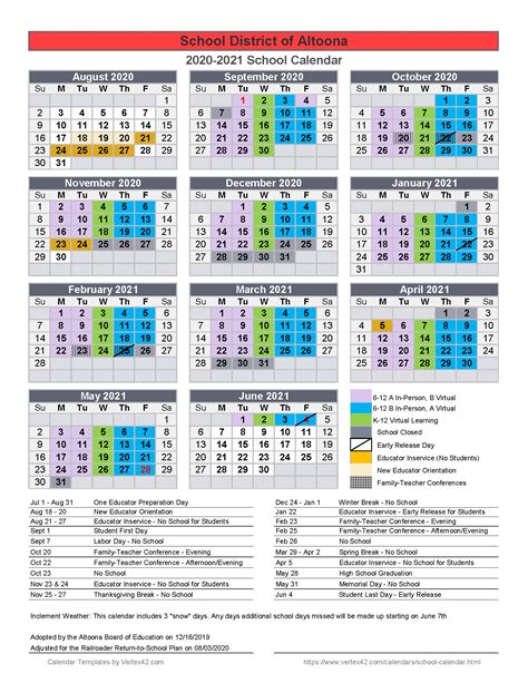 School Year Calendars Parents