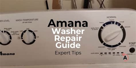Amana Washing Machine Troubleshooting