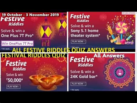 Amazon Festive Riddles Answers Today
