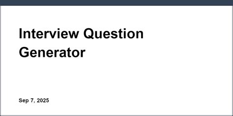 Amazon Interview Question Generator Prepare Like a Pro