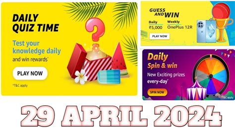 Amazon Riddle Quiz 29 April 2020