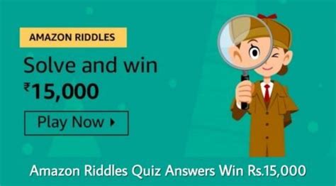Amazon Riddles Quiz Today
