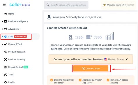 Amazon Seller app Sign In button