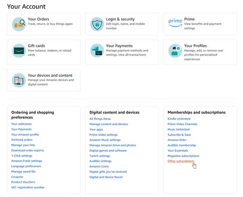 Amazon Subscriptions