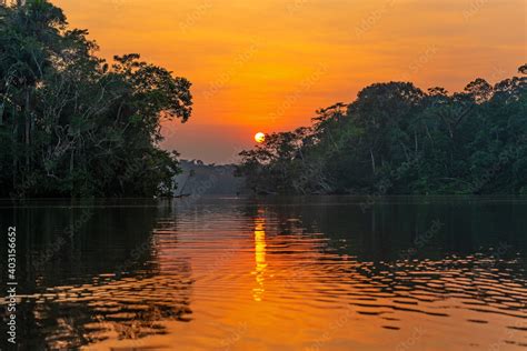 Amazon Sunset Reflection