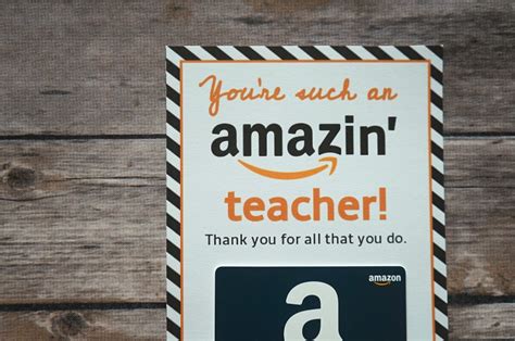 Amazon Teacher Gift Card Printable