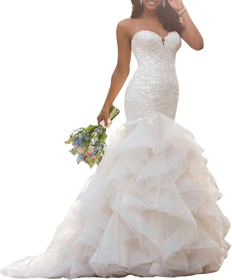 Seaside Serenade: Exquisite Mermaid Wedding Dresses to Fulfill Your Oceanic Dreams on Amazon