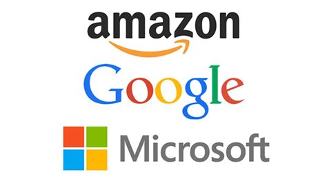 Amazon and Microsoft Logos