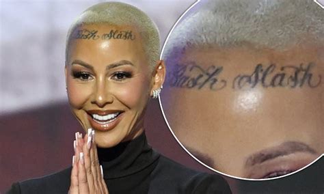 Amber Rose Forehead Tattoo Removed