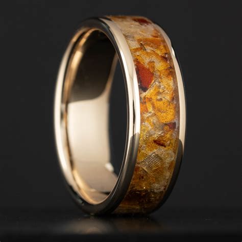 Amber Wedding Ring Set
