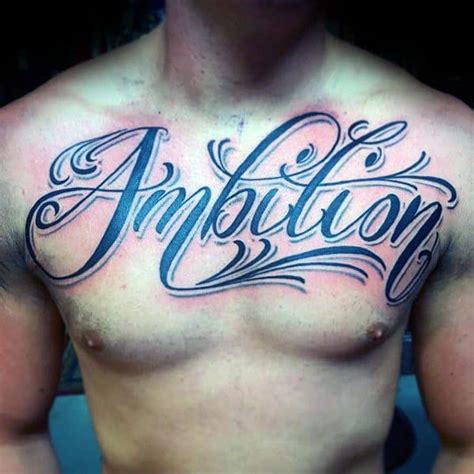 30 Ambition Tattoo Design Ideas For Men Word Ink Ideas