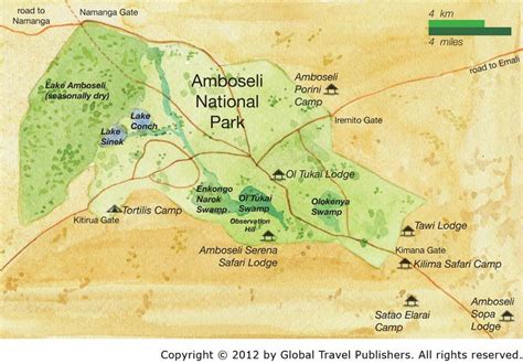 Amboseli National Park Map