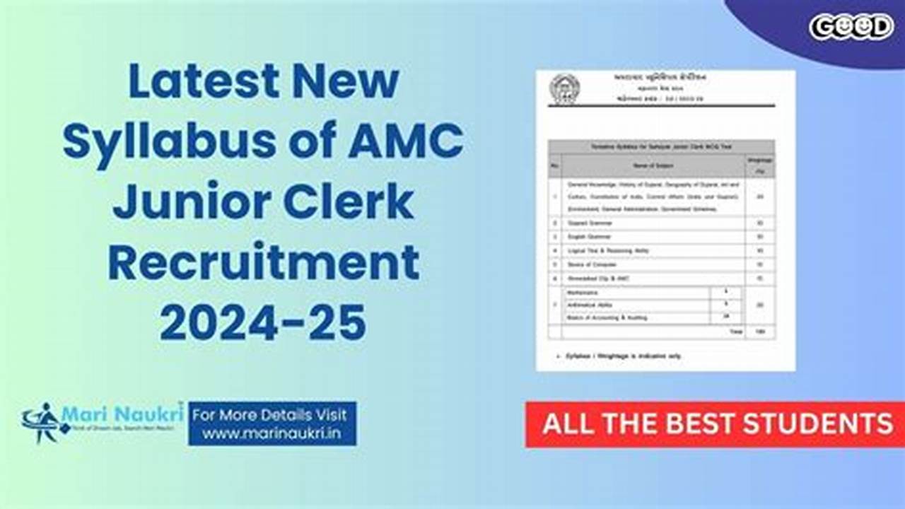 Amc Recruitment 2025 Syllabus