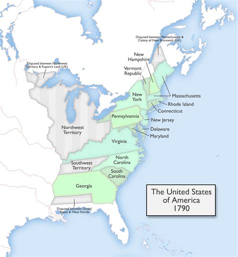 United States in 1790 Picture Click Quiz