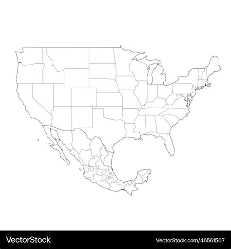 Printable Mexico Map 15 Outline Of Usa And With Central America Best