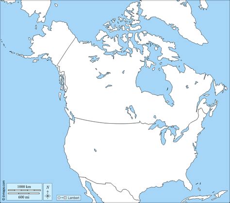 Blankmap Usa States Canada Provinces •
