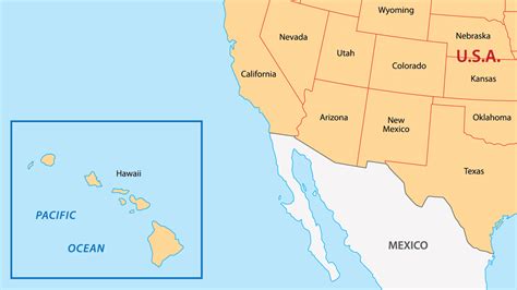 A Journey of Postcards Hawaiian Islands Map USA Hawaii