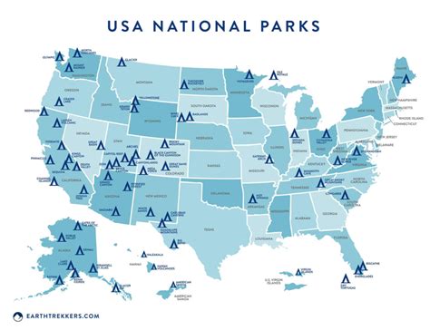 National Parks In The United States Map